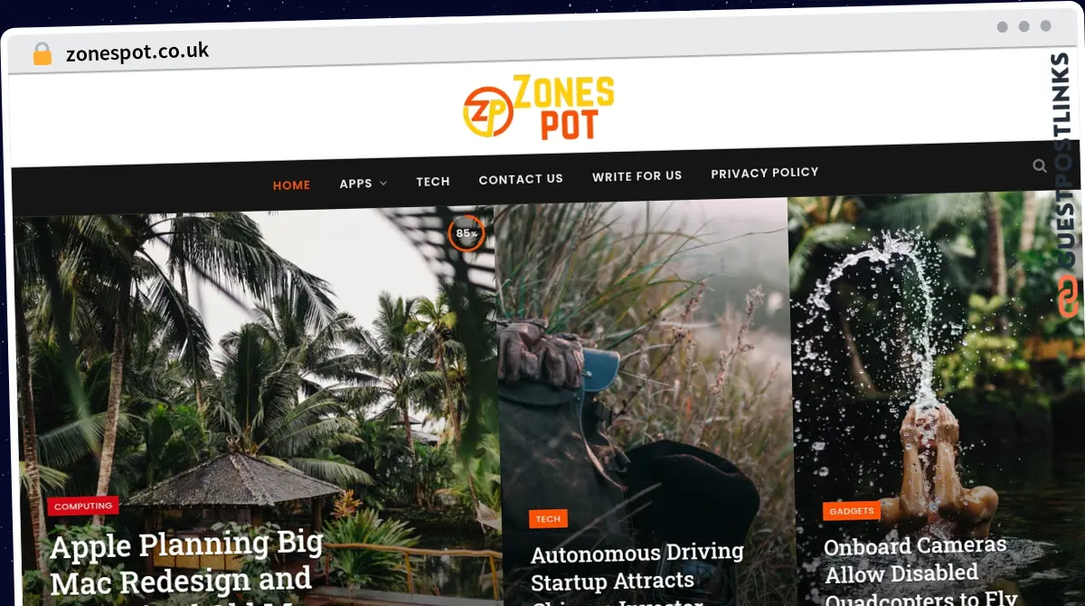 Publish Guest Post on zonespot.co.uk