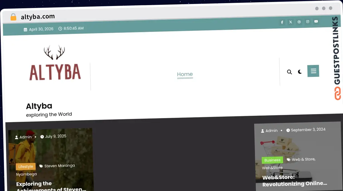 Publish Guest Post on altyba.com