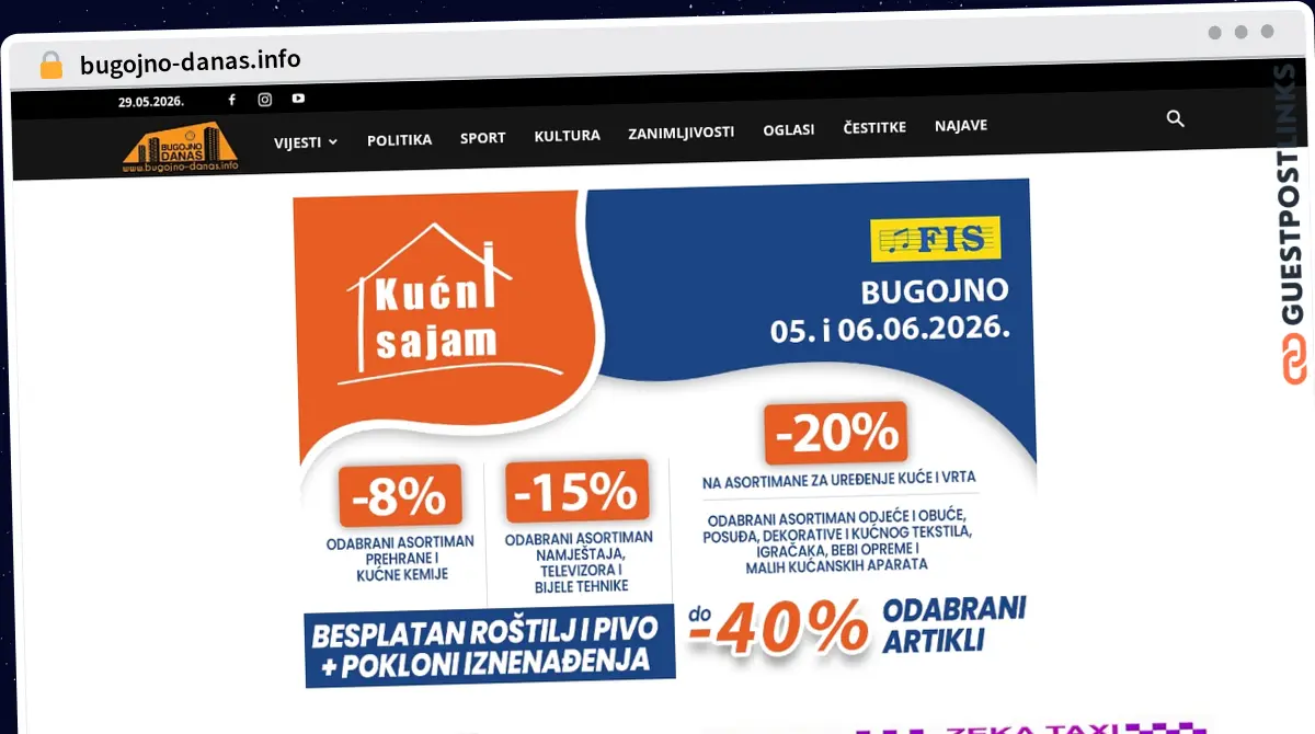 Publish Guest Post on bugojno-danas.info