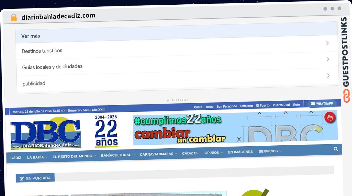 Publish Guest Post on diariobahiadecadiz.com