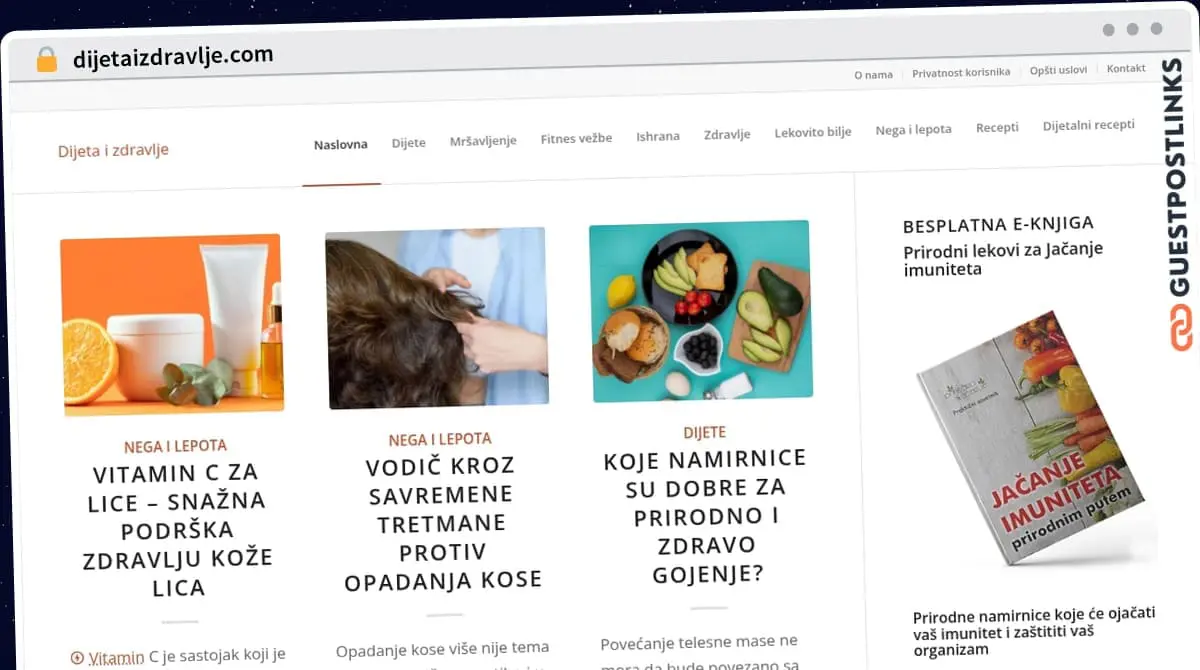 Publish Guest Post on dijetaizdravlje.com