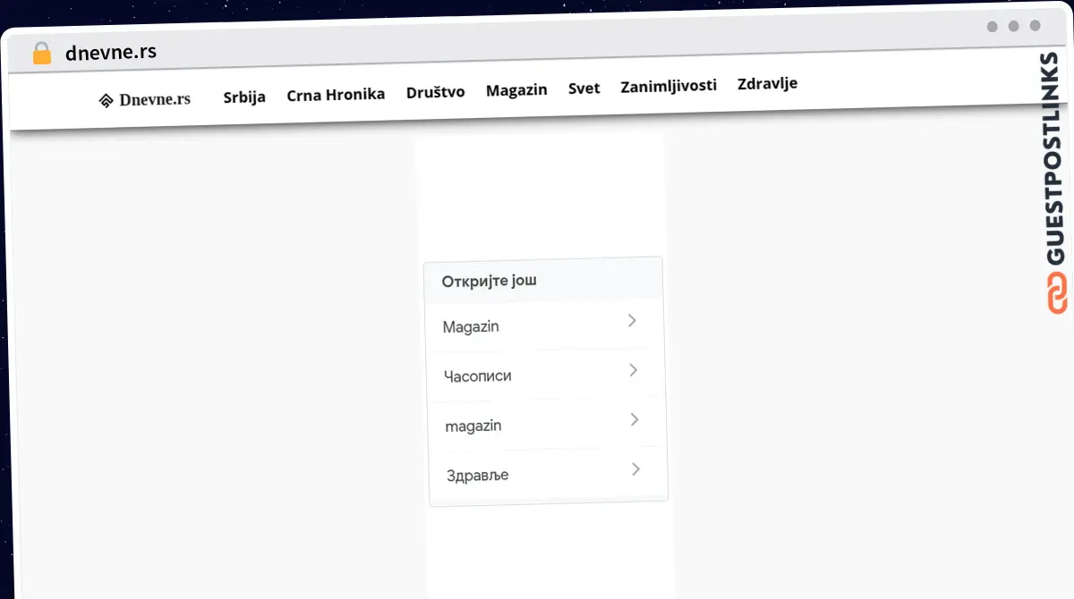 Publish Guest Post on dnevne.rs