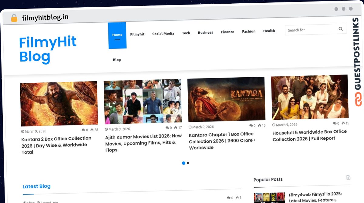 Publish Guest Post on filmyhitblog.in