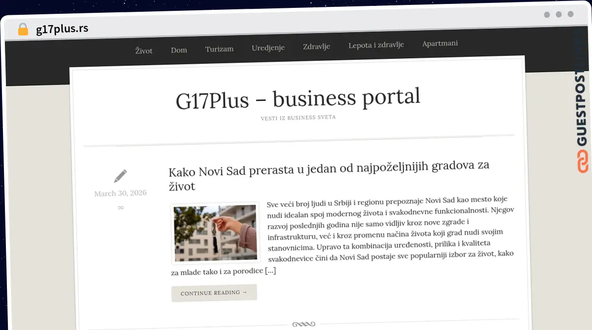 Publish Guest Post on g17plus.rs