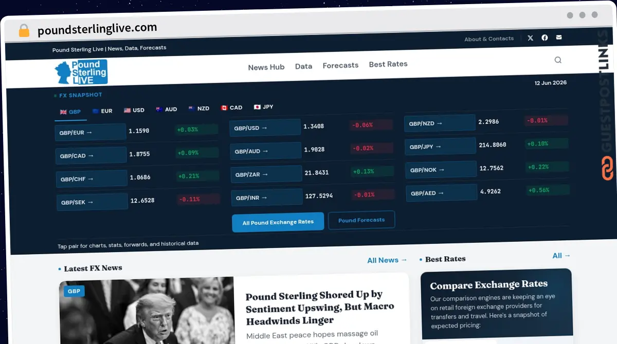 Publish Guest Post on poundsterlinglive.com