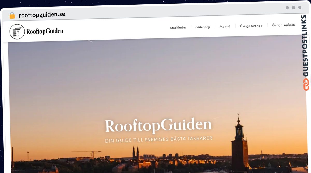 Publish Guest Post on rooftopguiden.se