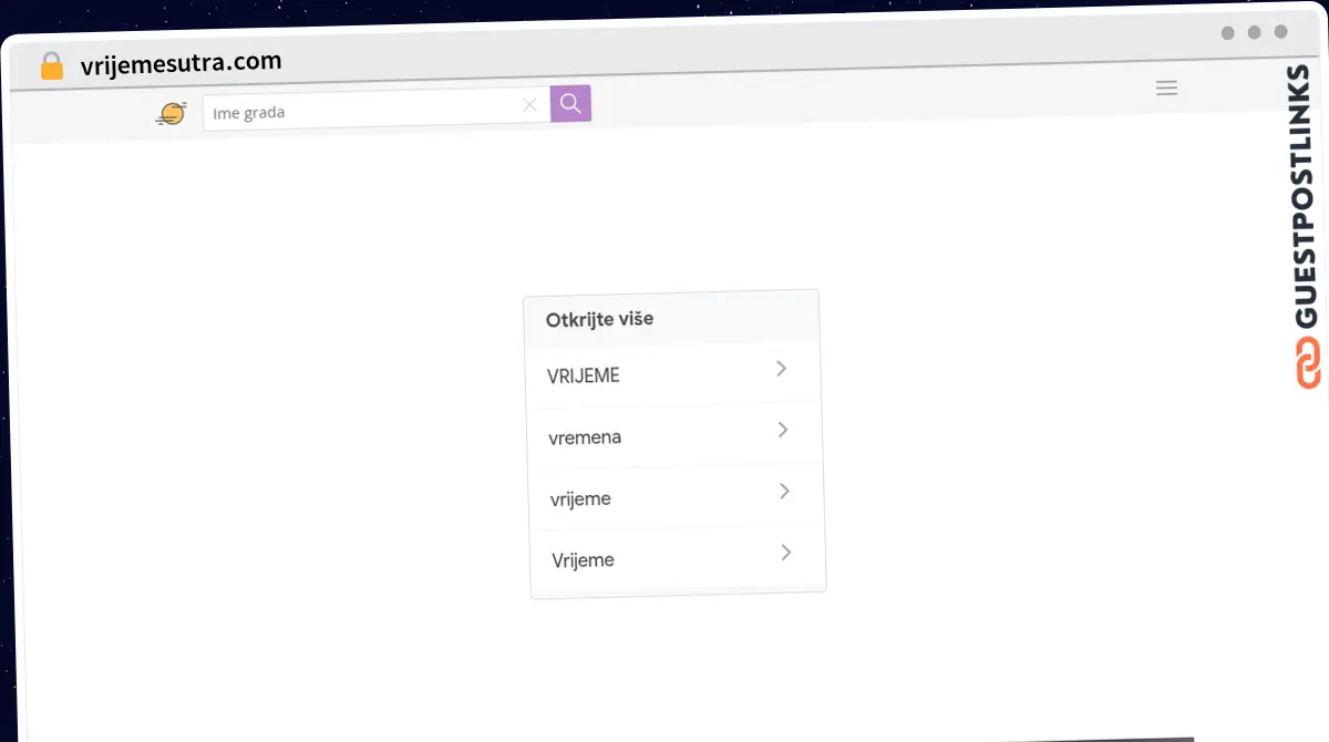 Publish Guest Post on vrijemesutra.com