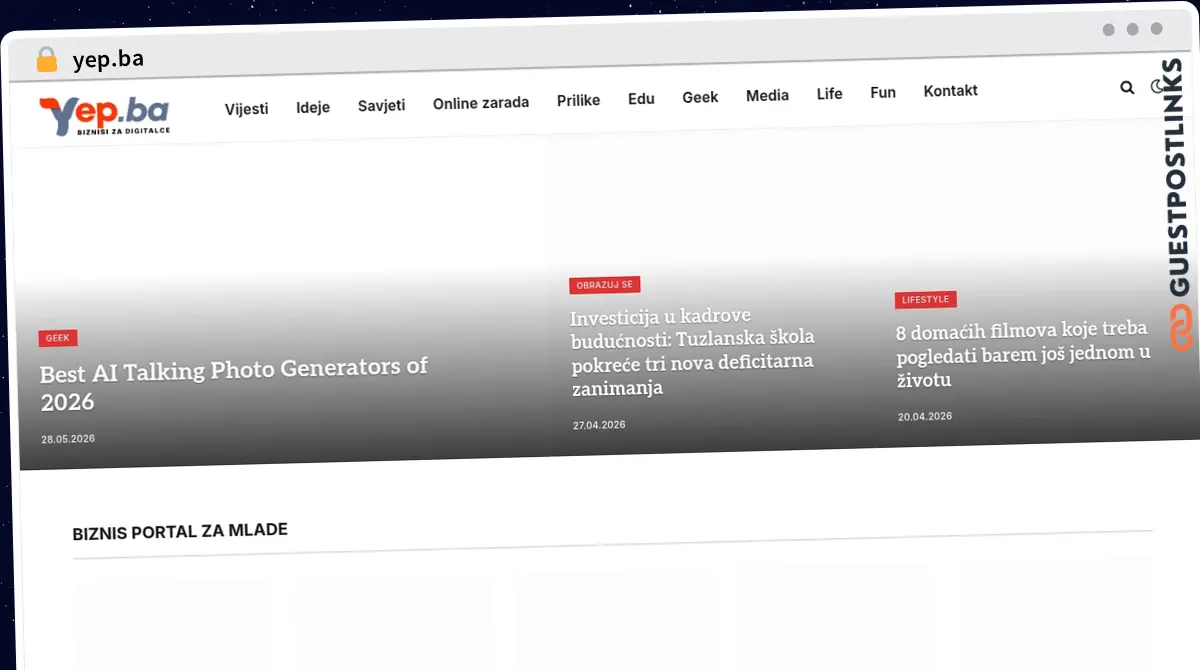 Publish Guest Post on yep.ba