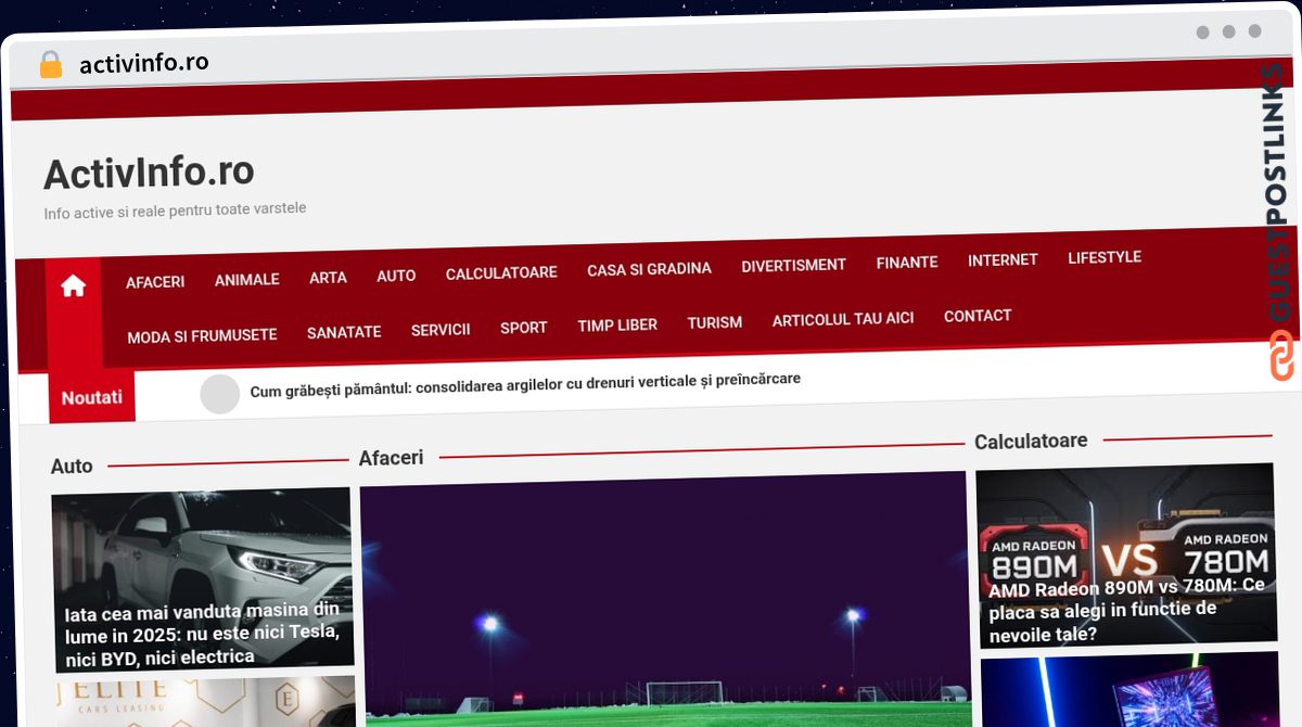 Publish Guest Post on activinfo.ro