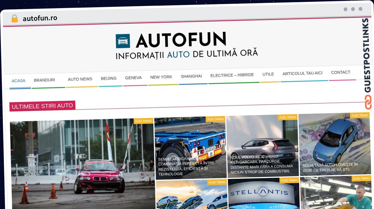 Publish Guest Post on autofun.ro
