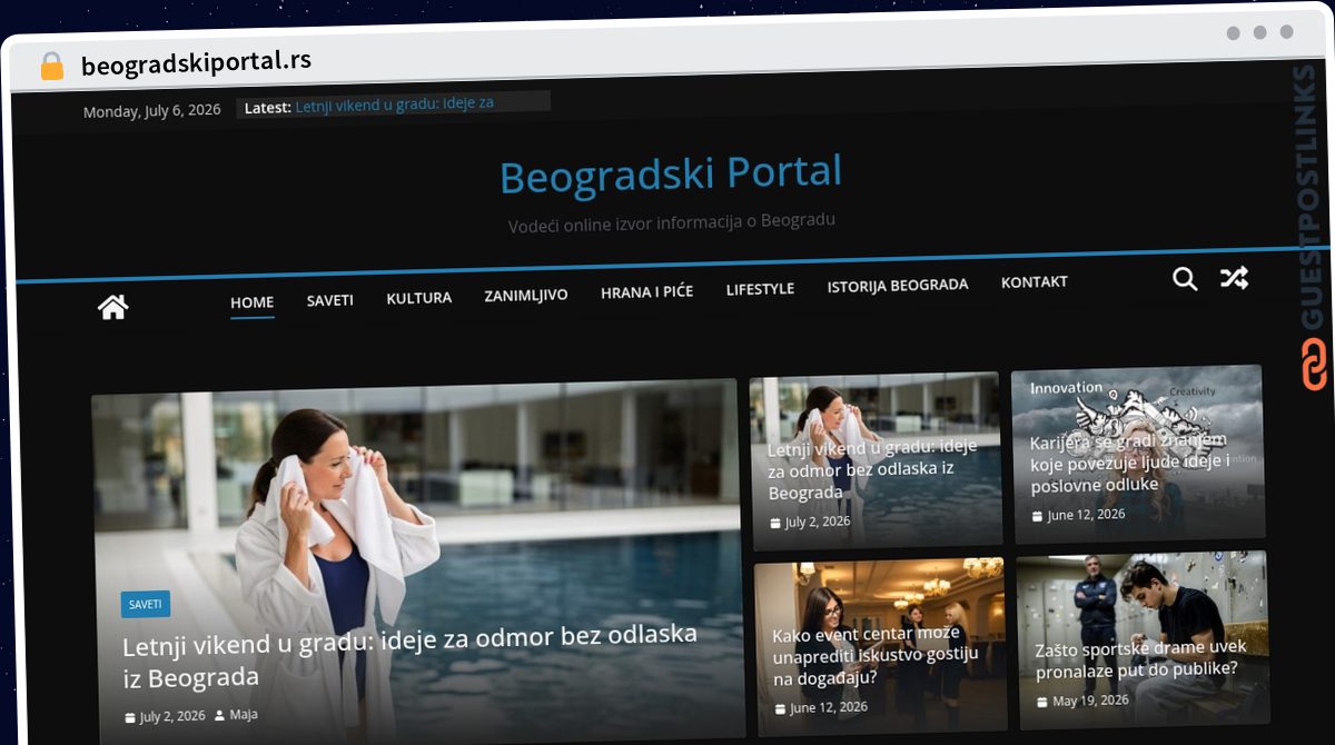 Publish Guest Post on beogradskiportal.rs