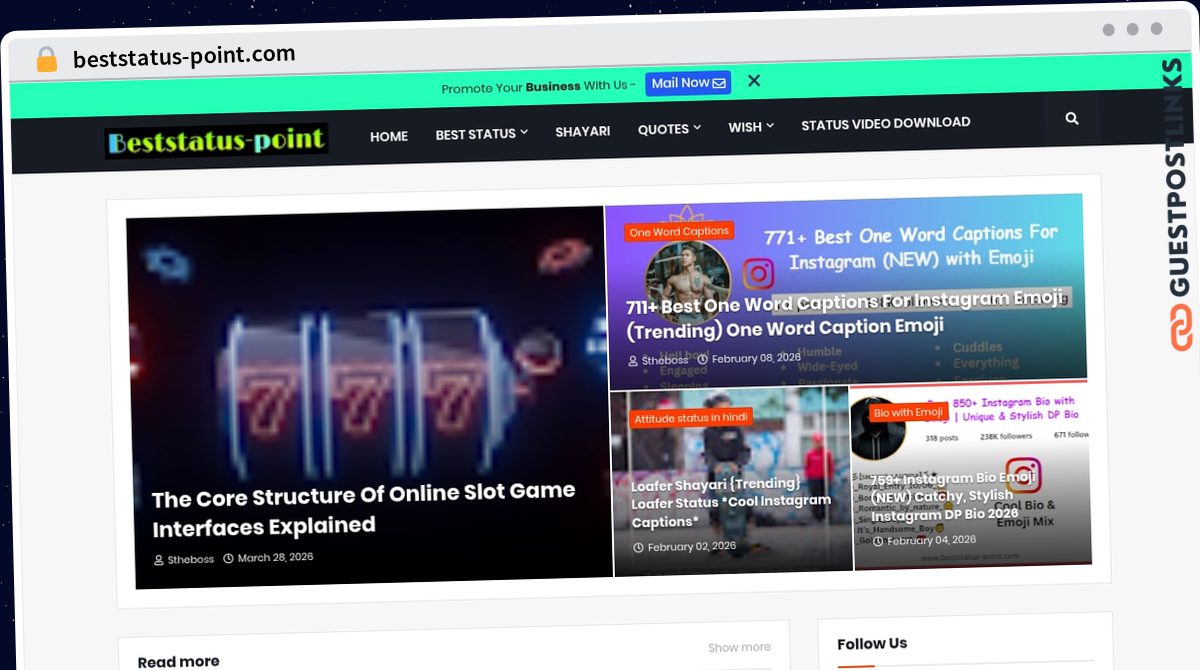 Publish Guest Post on beststatus-point.com