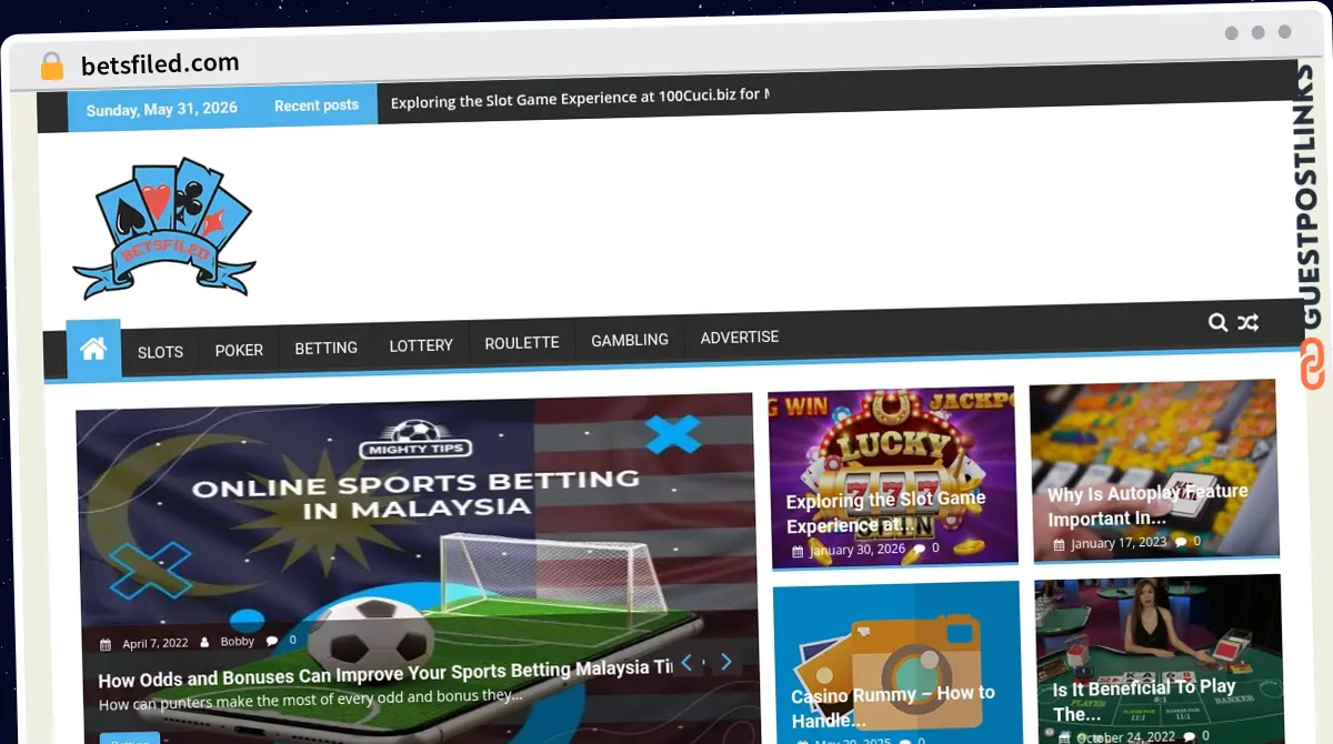 Publish Guest Post on betsfiled.com