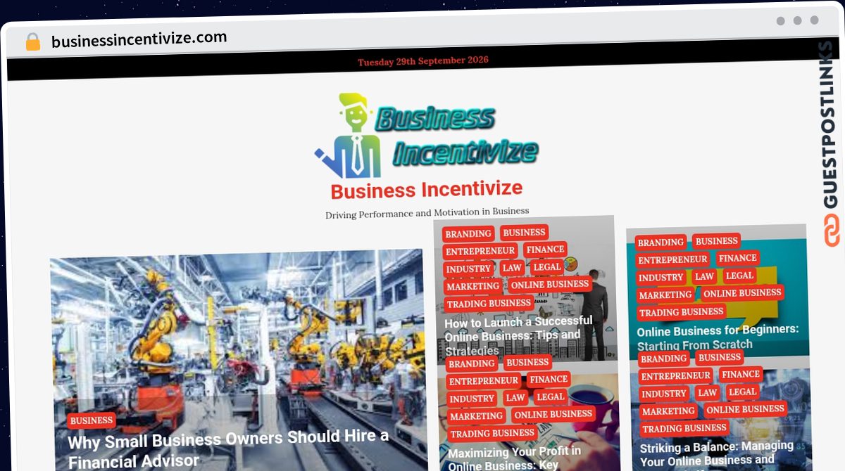 Publish Guest Post on businessincentivize.com