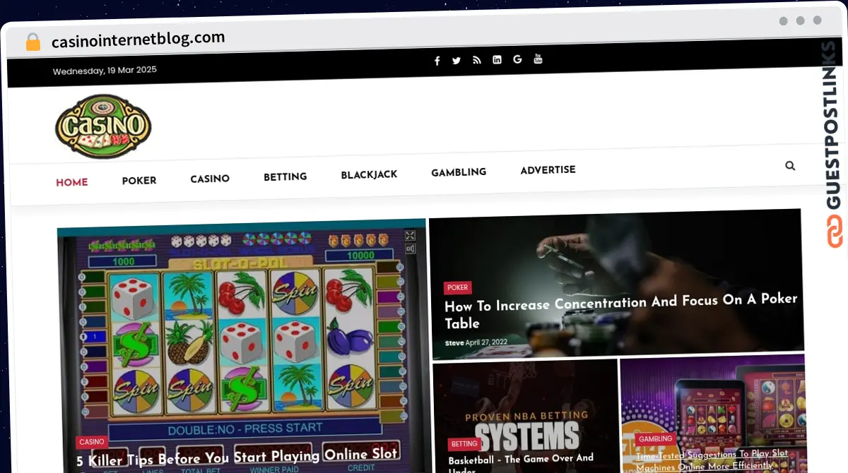 Publish Guest Post on casinointernetblog.com