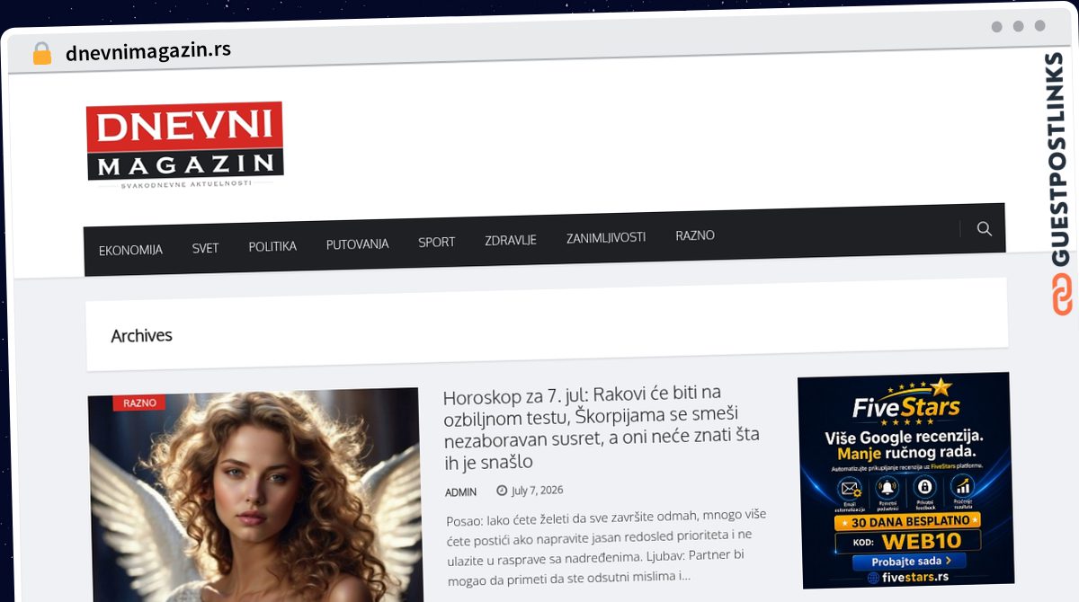 Publish Guest Post on dnevnimagazin.rs