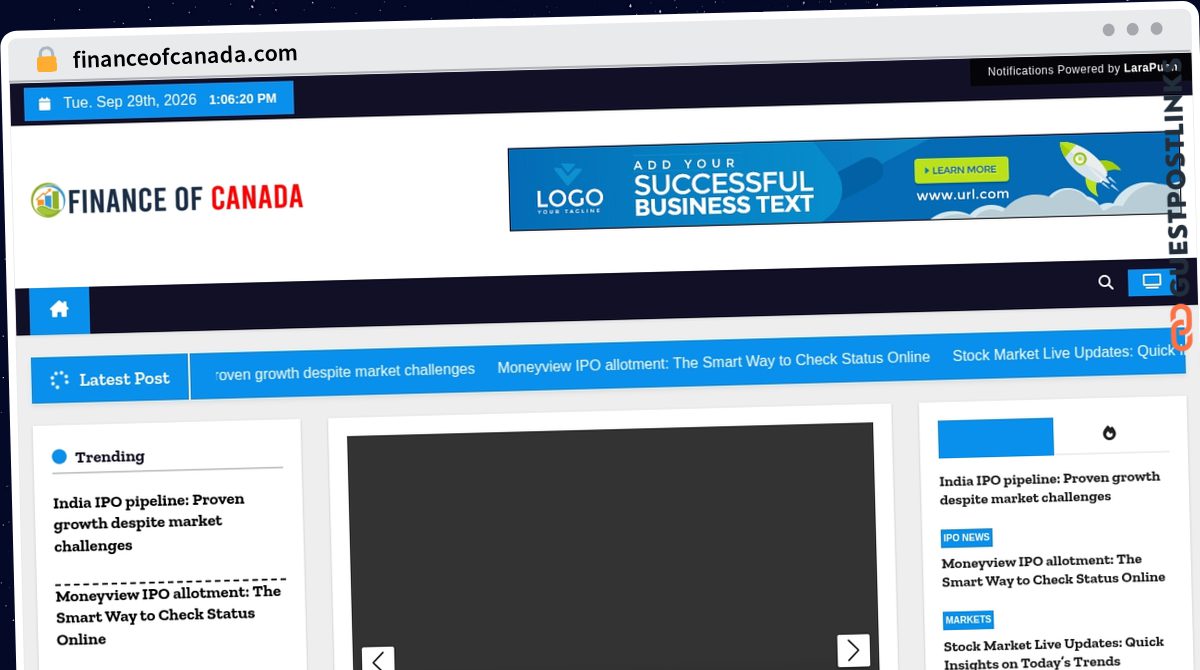 Publish Guest Post on financeofcanada.com