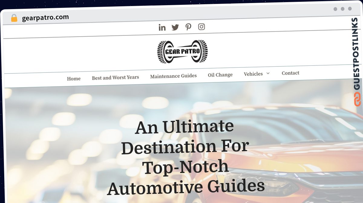 Publish Guest Post on gearpatro.com