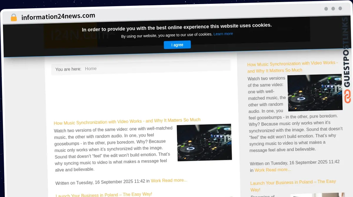 Publish Guest Post on information24news.com