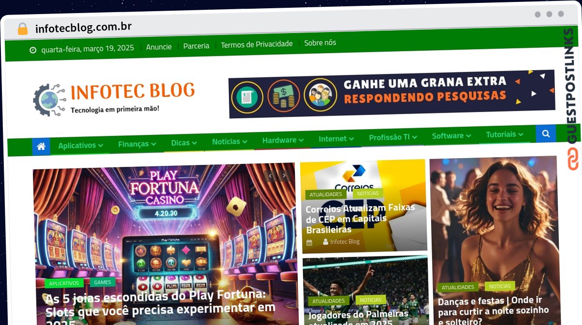 Publish Guest Post on infotecblog.com.br