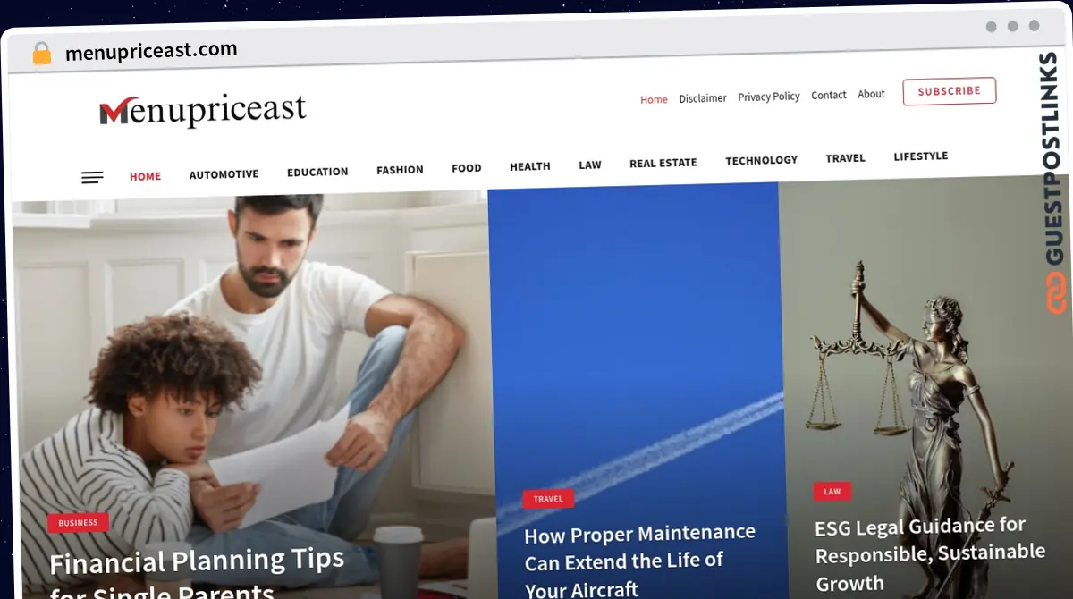 Publish Guest Post on menupriceast.com