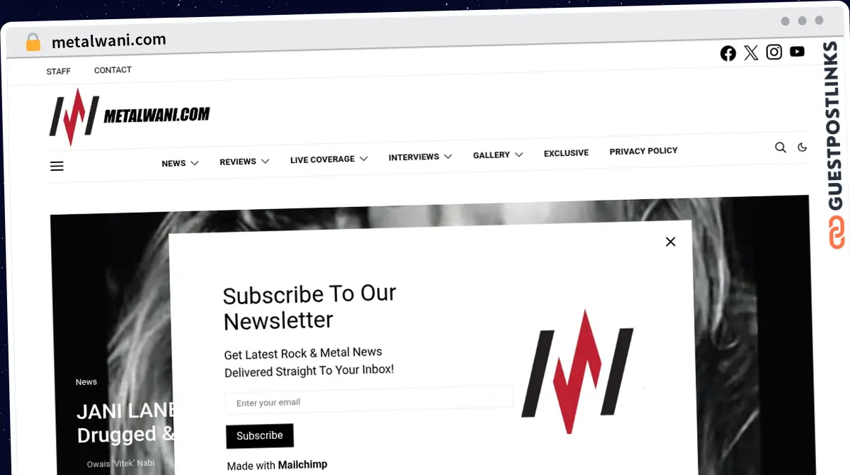 Publish Guest Post on metalwani.com