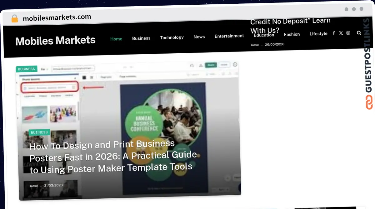 Publish Guest Post on mobilesmarkets.com
