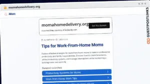 Publish Guest Post on momahomedelivery.org