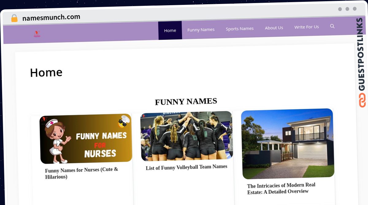 Publish Guest Post on namesmunch.com