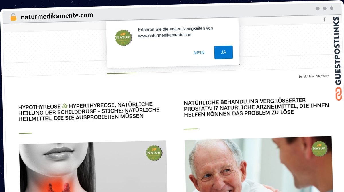 Publish Guest Post on naturmedikamente.com