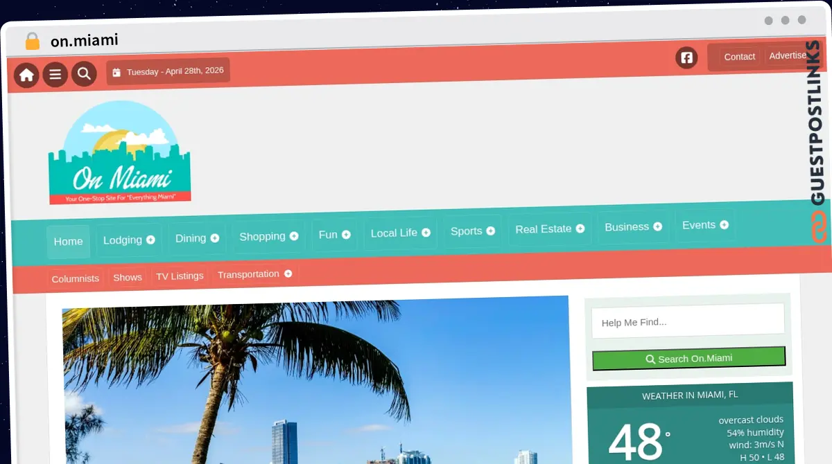 Publish Guest Post on on.miami