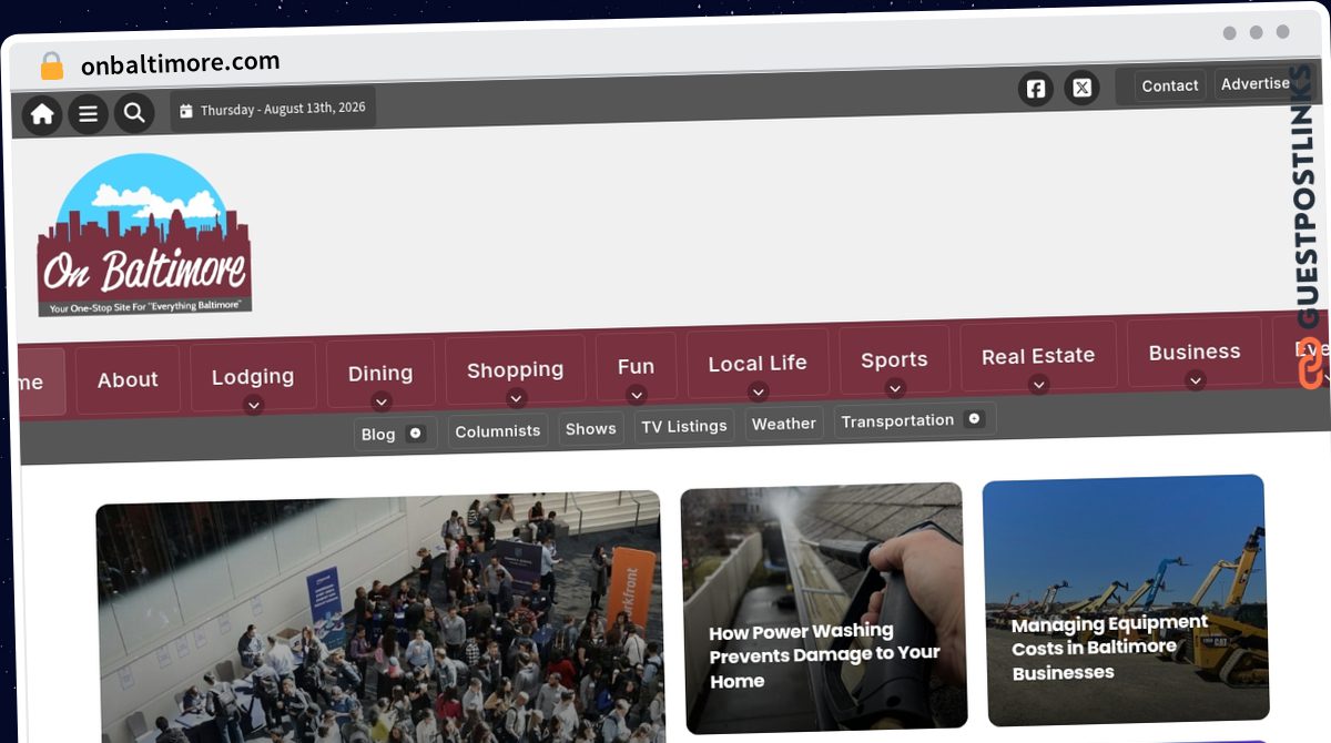 Publish Guest Post on onbaltimore.com