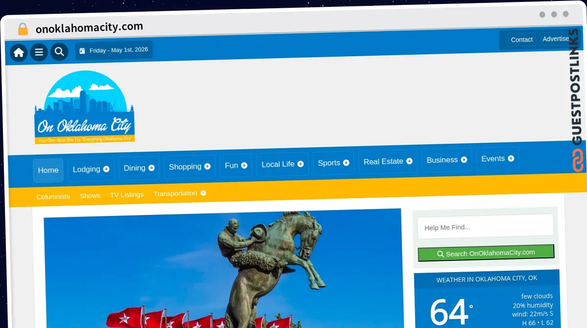 Publish Guest Post on onoklahomacity.com