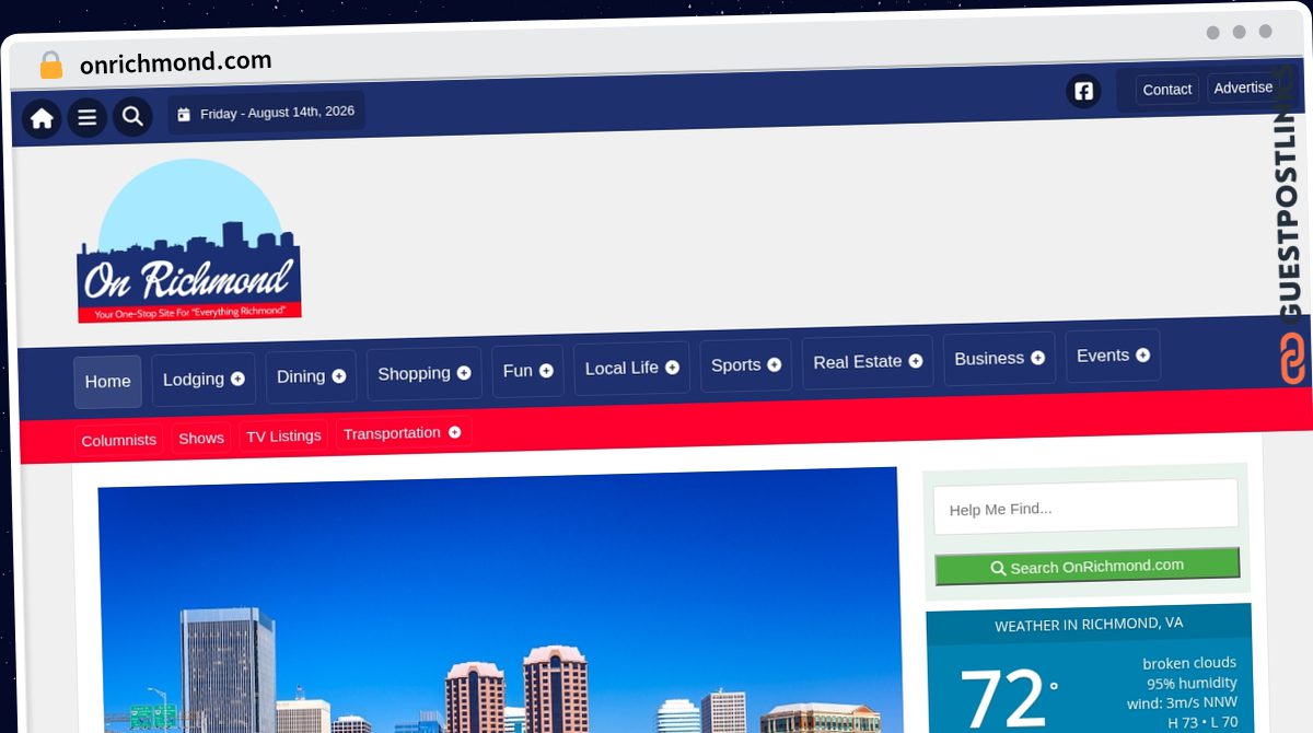 Publish Guest Post on onrichmond.com