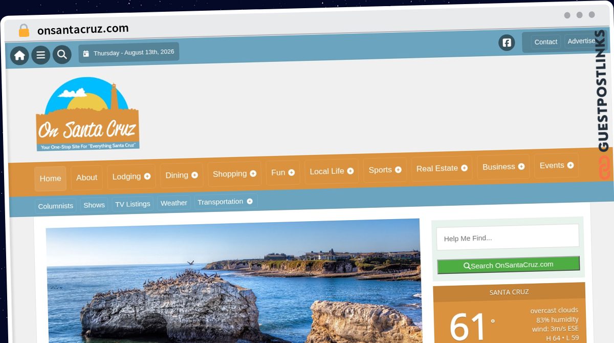 Publish Guest Post on onsantacruz.com