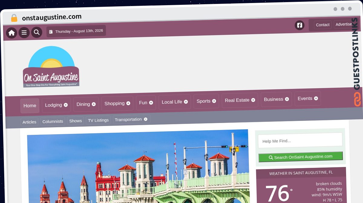 Publish Guest Post on onstaugustine.com
