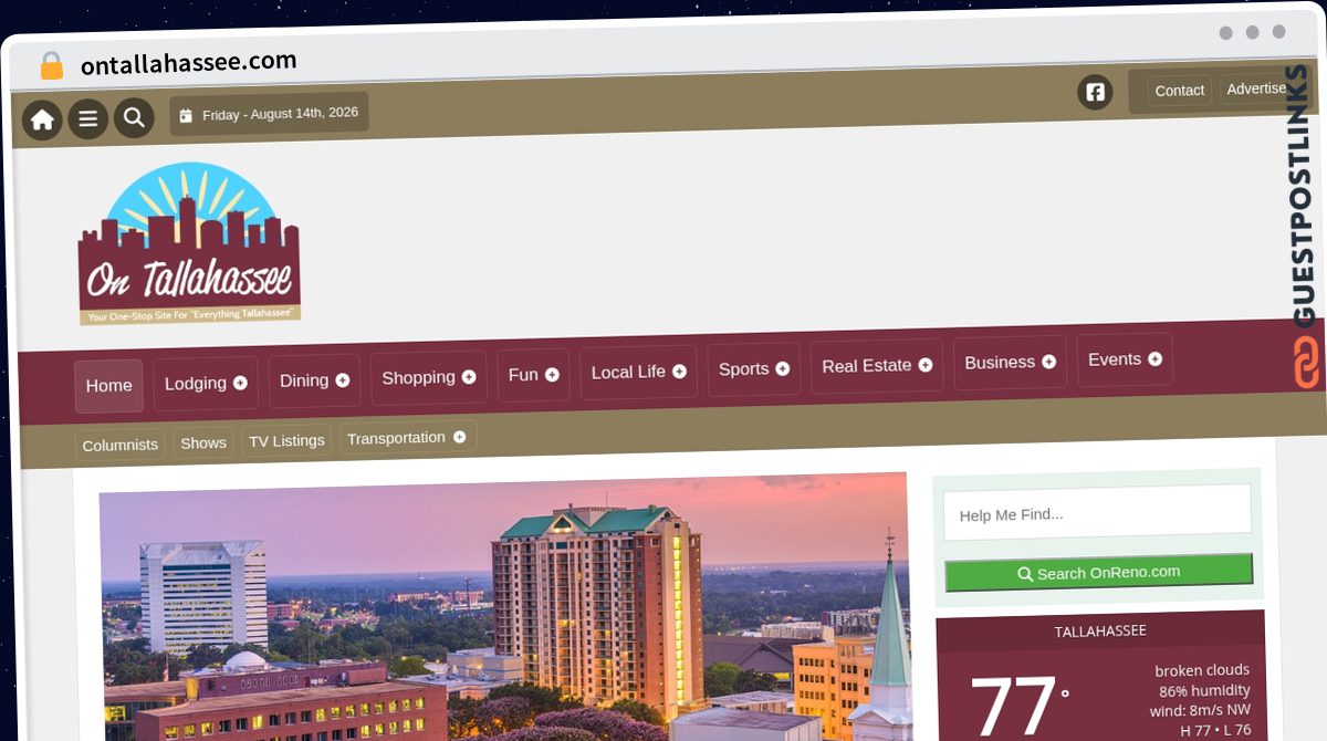 Publish Guest Post on ontallahassee.com