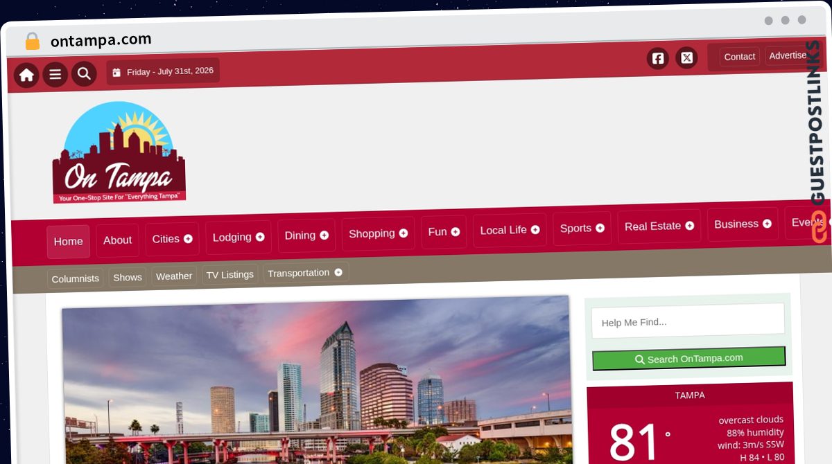 Publish Guest Post on ontampa.com