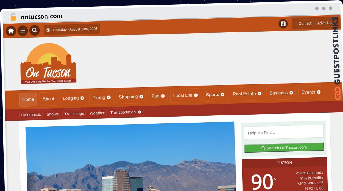 Publish Guest Post on ontucson.com
