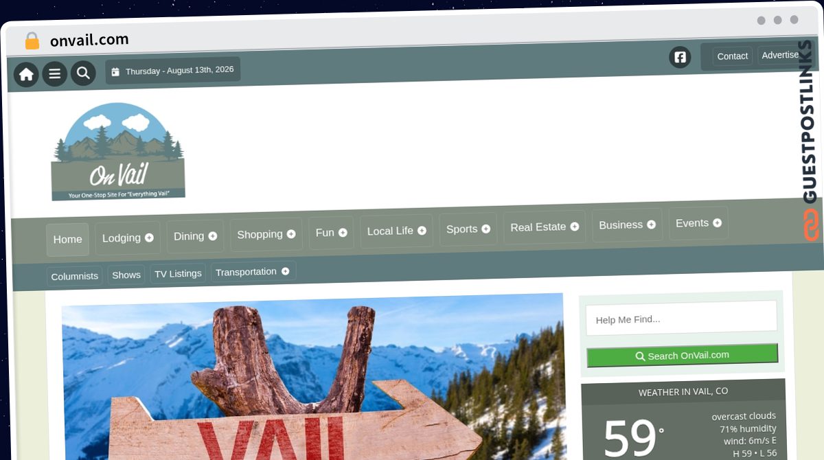 Publish Guest Post on onvail.com