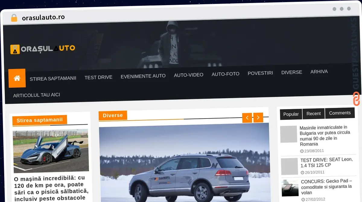 Publish Guest Post on orasulauto.ro