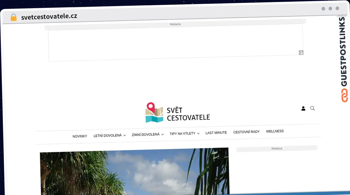 Publish Guest Post on svetcestovatele.cz