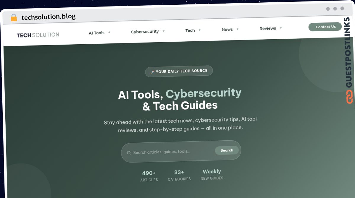 Publish Guest Post on techsolution.blog
