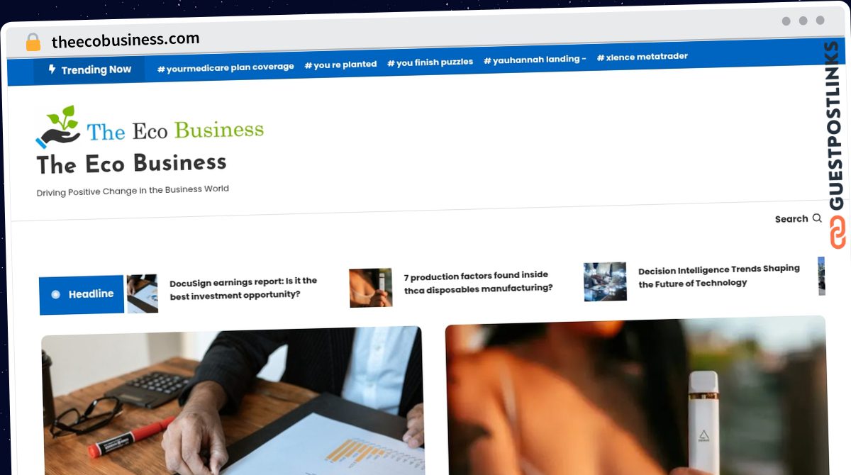 Publish Guest Post on theecobusiness.com