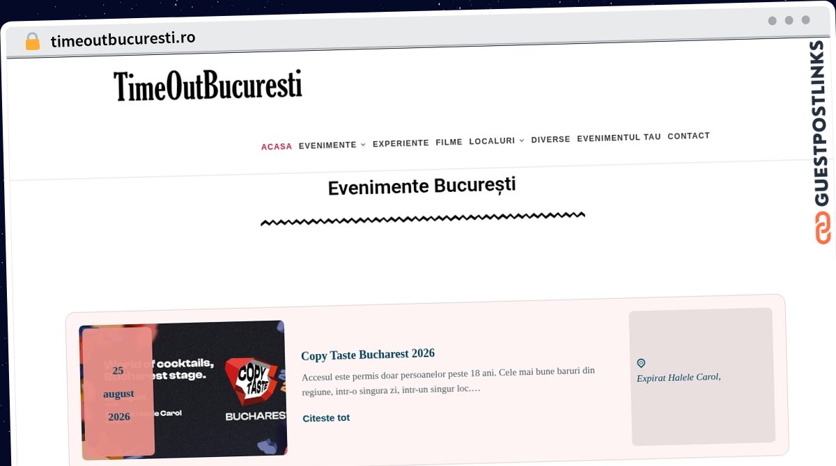 Publish Guest Post on timeoutbucuresti.ro