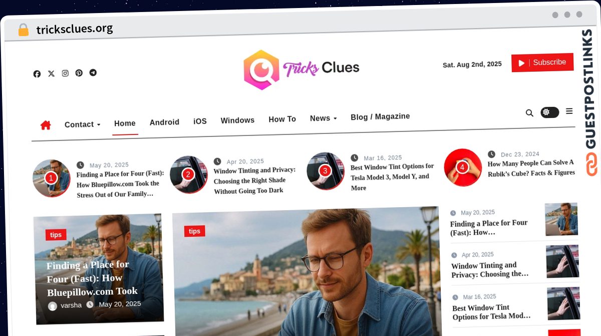 Publish Guest Post on tricksclues.org