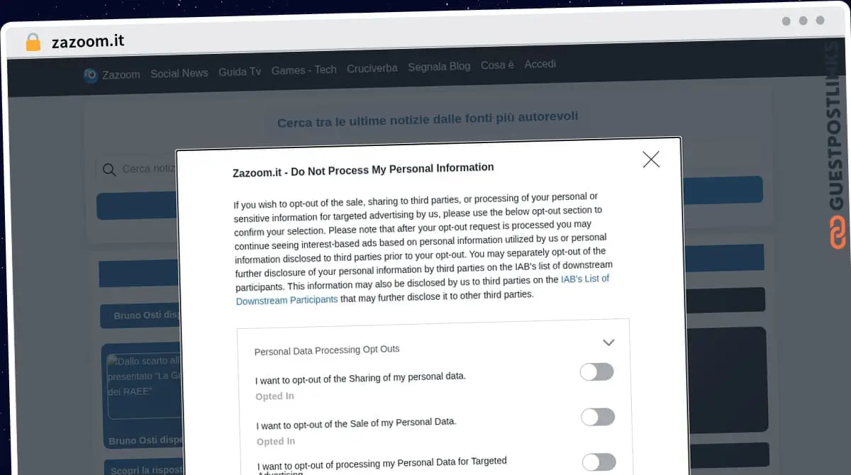 Publish Guest Post on zazoom.it