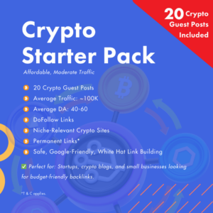 Crypto Starter Pack - Affordable Crypto Guest Posting Services for High-Quality Backlinks and SEO Growth
