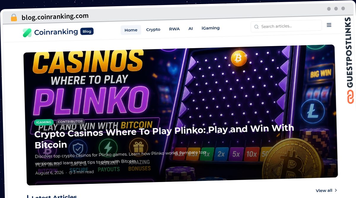 Publish Guest Post on blog.coinranking.com