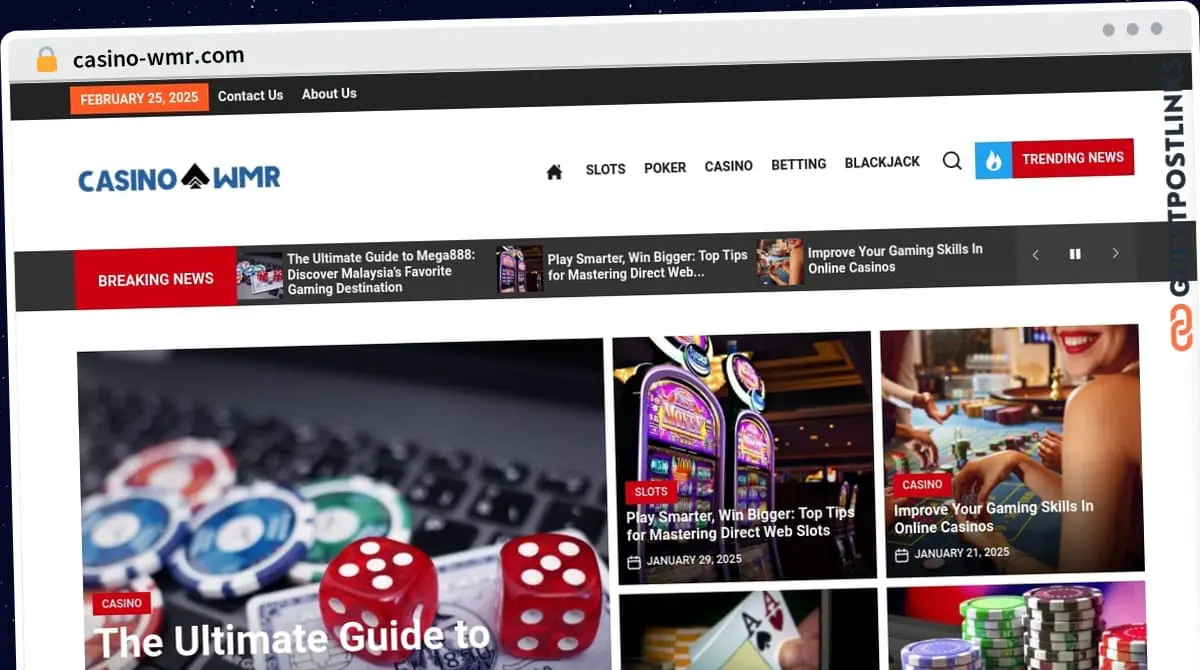 Publish Guest Post on casino-wmr.com